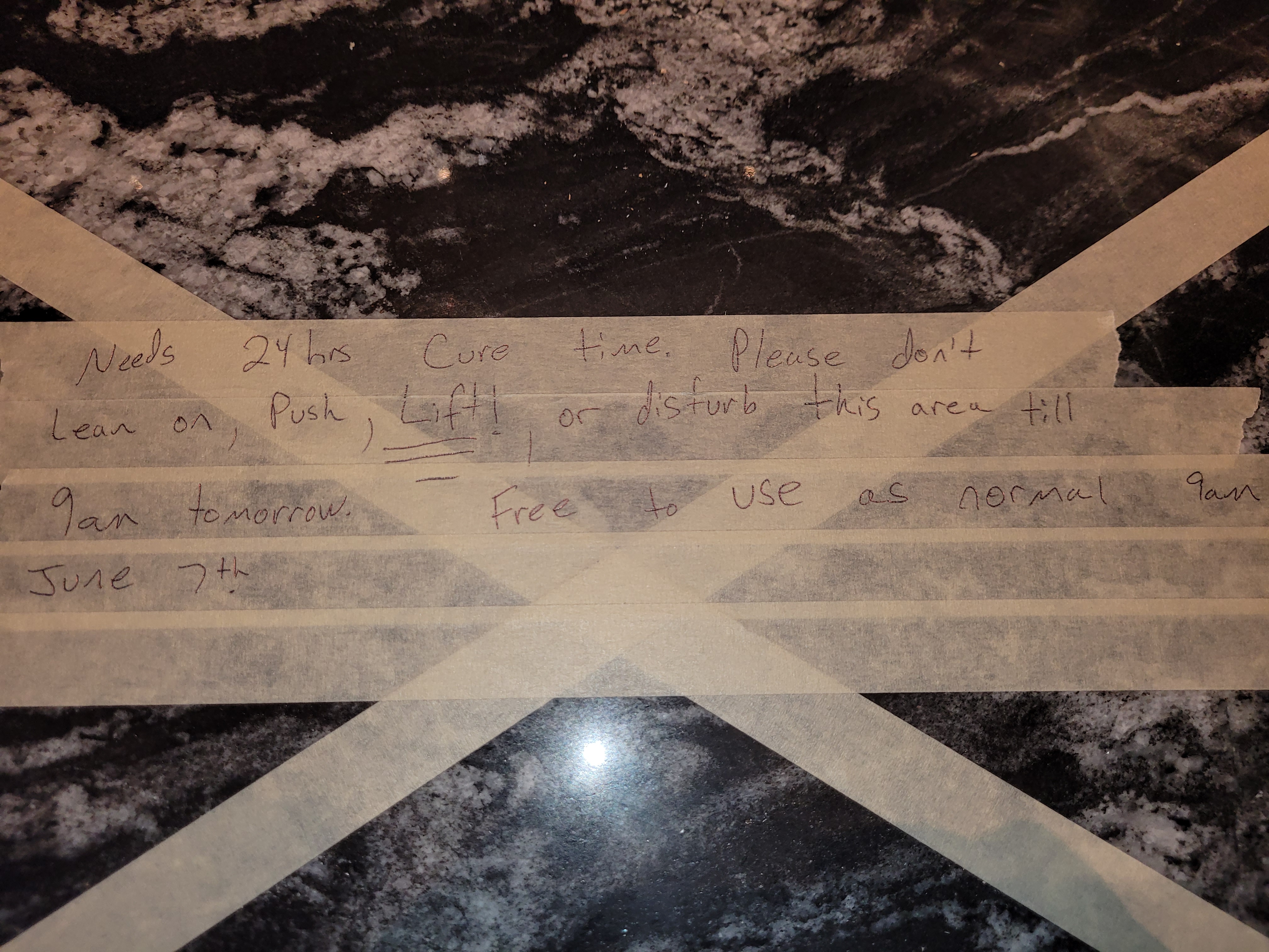 Tile installation — marble grout — Nick's Handyman Service Indiana