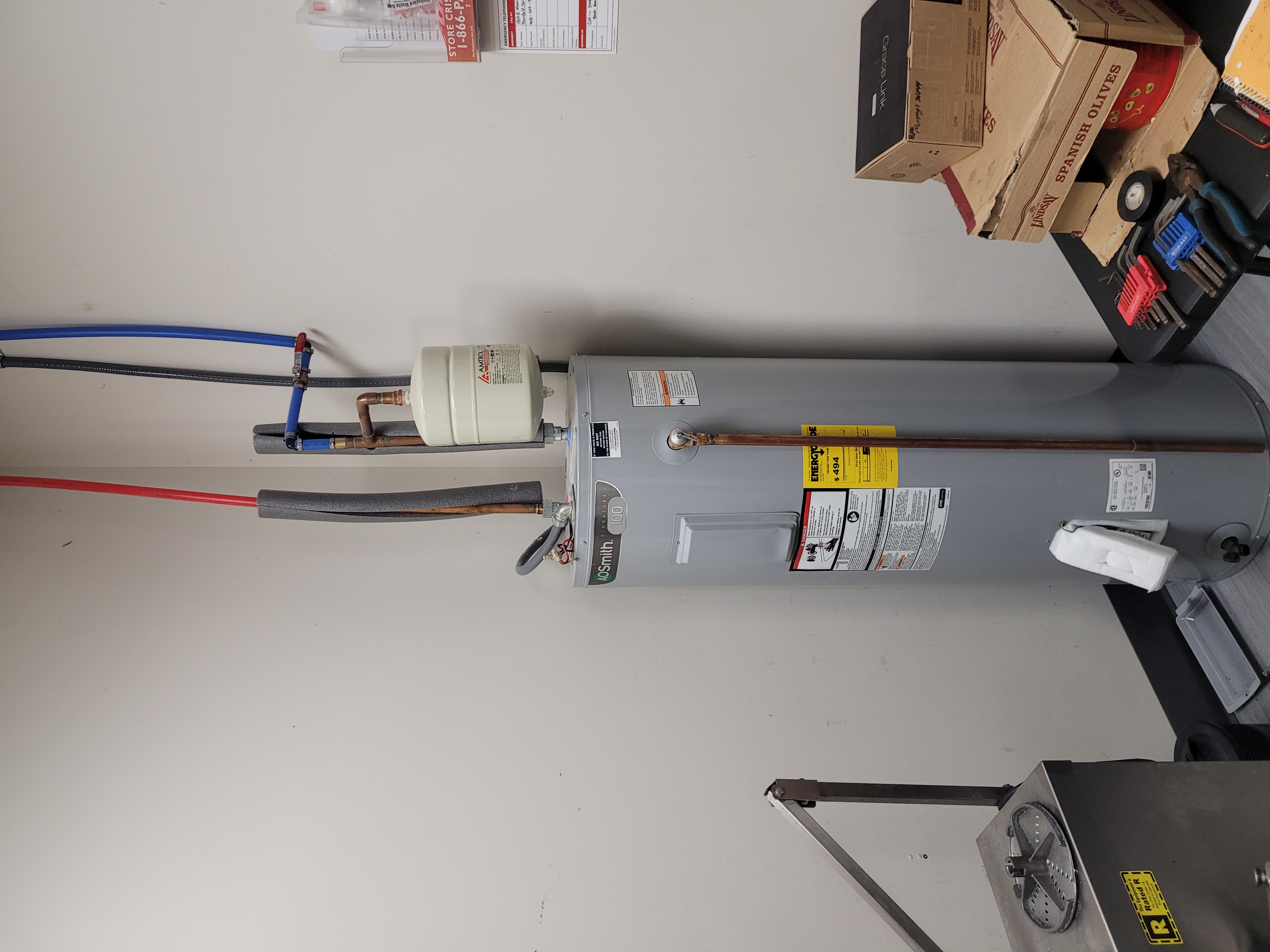 Water heater repair — expansion tank — Nick's Handyman Service Indiana